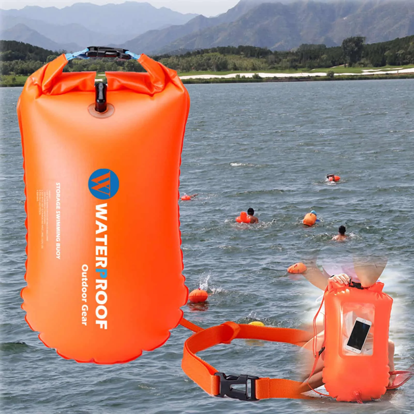 

Swimming Floats Followers Outdoor Waterproof Backpack Rafting Upstream Bag Travel Swimming Waterproof Bucket Bag Diving