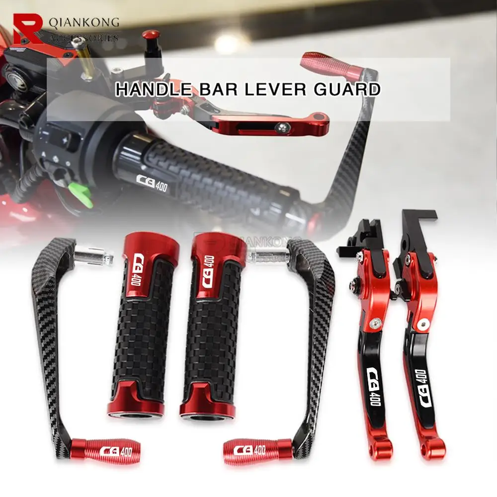 

Motorcycle Universal Handlebar Grips Brake Clutch Levers Guard Protector For Honda CB400 CB400F CB400SF 1992 1993 1994 1995 1998