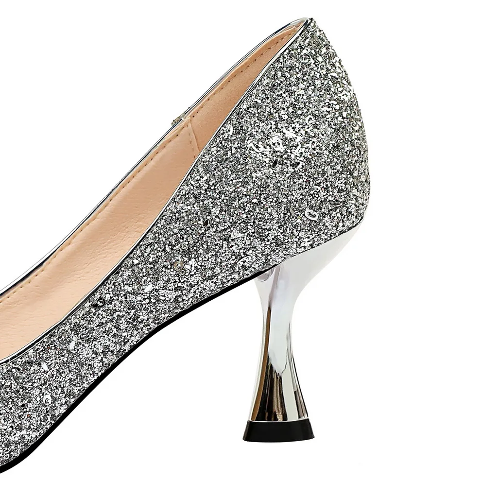 2020 женские блестящие туфли лодочки на высоком каблуке 7 см свадебные низком