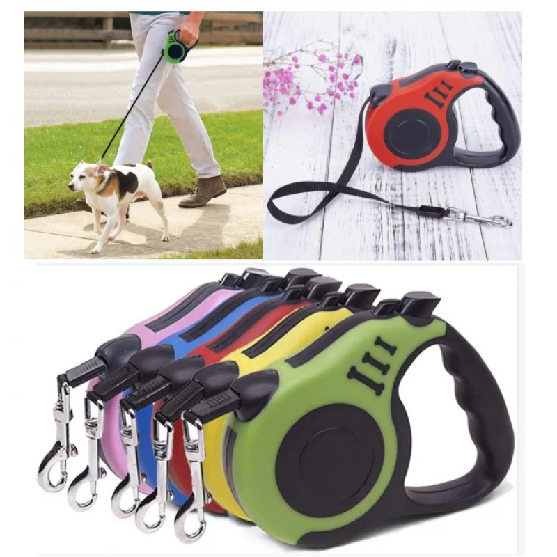 

3m 5m Durable Leash Automatic Retractable Nylon Cat Lead Extension Puppy Walking Running Lead Roulette For Dogs