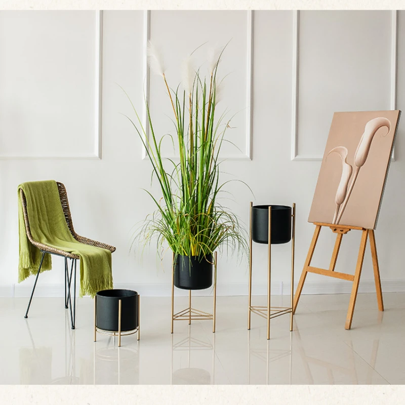 

Flower Rack Nordic Creative Iron Storage Organizer Floor-Standing Balcony Flower Pot Shelves Livingroom Bedroom Home Decor