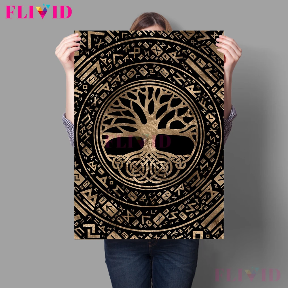 Постеры и фотообои с изображением дерева жизни югдрасил Картина на холсте Декор