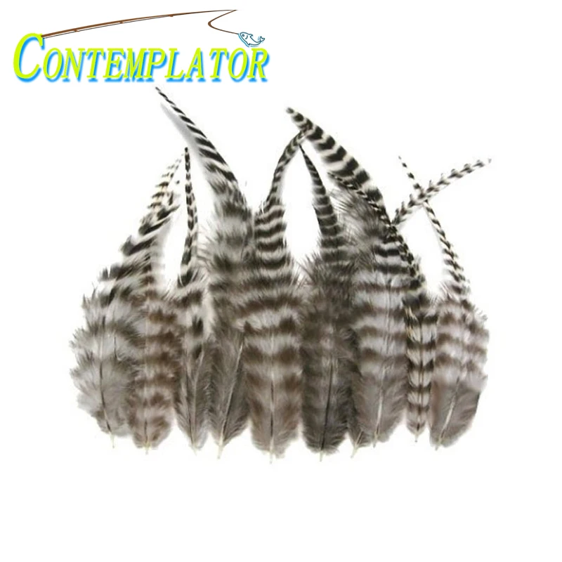 Новые 30 шт./пакет 2 дополнительных цветов мушек полосатой петушиные перья