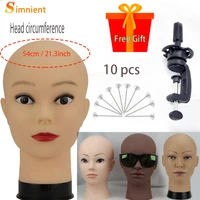new female bald mannequin head with stand cosmetology practice african training manikin head for hair styling wig making display
