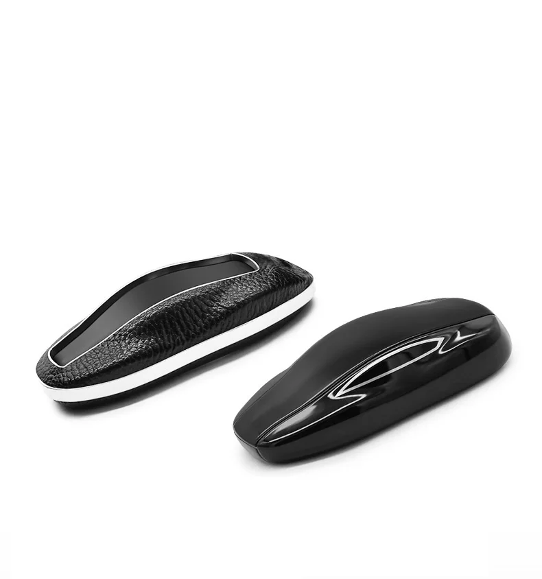 Верхний слой кожа + ABS чехол для дистанционного ключа от машины автомобильный Tesla