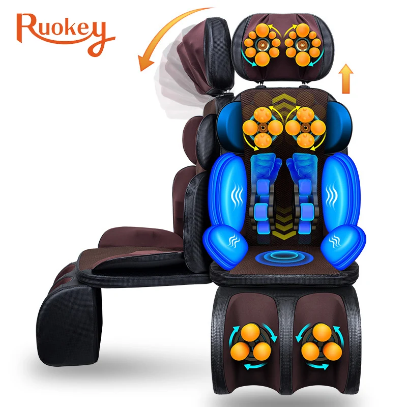 Full Body Electric Vibrating Massage Cushion Neck Back Waist Hip Leg Heating  Massage Muscle Stimulator Massage Chair