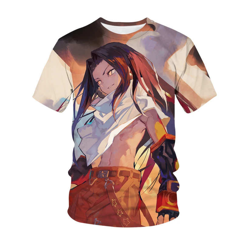 

Summer Men's 3D Printing Japanese Anime Female Characters Children's Short-sleeved Casual Cool Top T-shirt