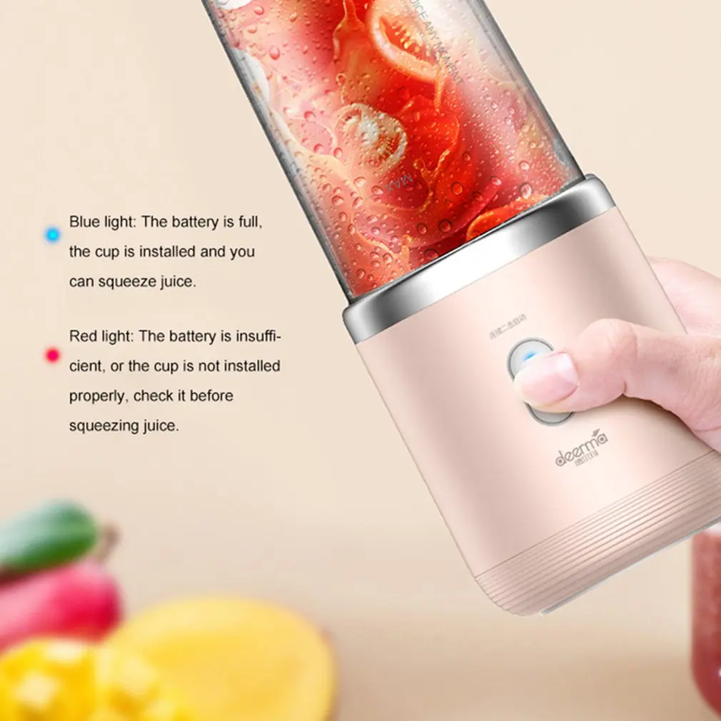 

Deerma Portable Blender Wireless Electric Juicer Automatic Multipurpose USB Rechargable Juice Cup Cut Mixer Global Version