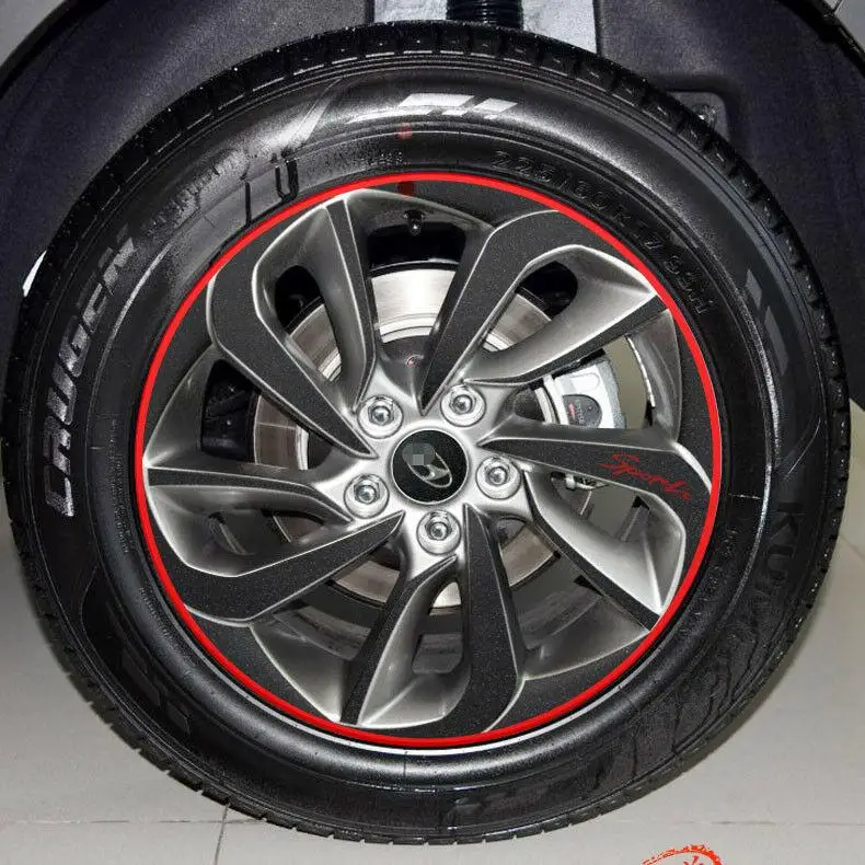 

For Hyundai Tucson Carbon Fiber Car Wheels Mask Decals Stickers Sports Grade
