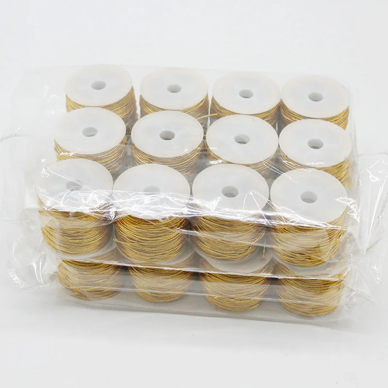 20 метров/рулон золотистый и серебристый эластичный шнур |