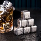 Нержавеющаясталь охладитель набор кубики льда металлические Виски камни охлаждающие камни винный коктейль с Non-Slip щипцы для льда Барные аксессуары for ice stones for whiskey bottle holder cooler whiskey wine cooler
