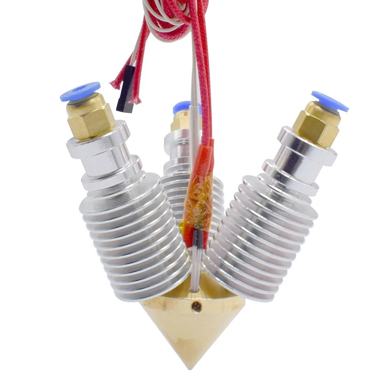 3D принтер Diamond Hotend латунная многоцветная насадка с горячим концом 3 в 1 0 4 мм для 75 I3