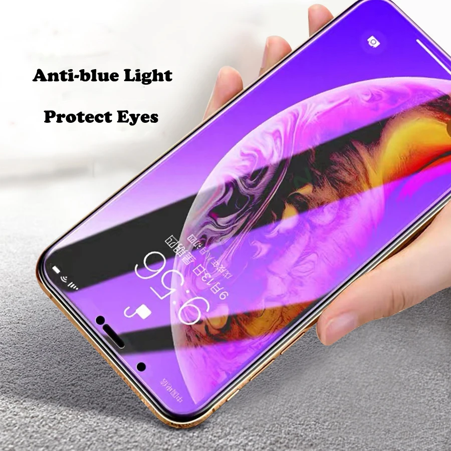 Анти-синий-луч светильник защитное закаленное стекло для iphone 11 Pro Max защитная