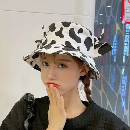 Женская двухсторонняя шляпа из коровы весенне-летняя в японском стиле для отдыха
