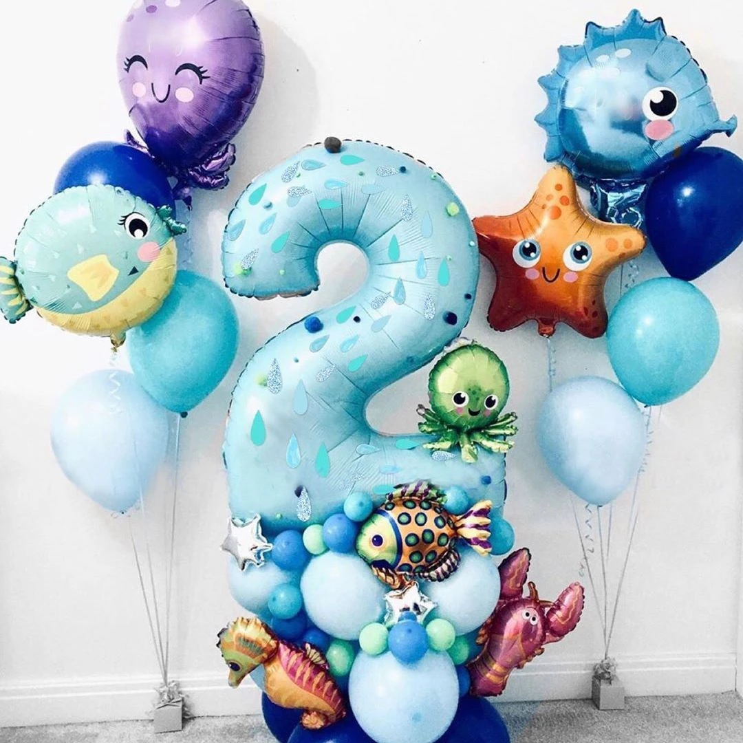 

1pc Under Sea Animal Balloon Cute Crab/Starfish/Octopus Balloons Sea Party Theme Kid Happy Birthday Decor Baby Shower Supplies