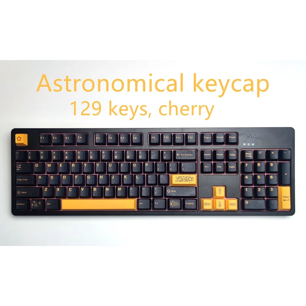 

GMK Astronomical PBT Keycap, 129 Keys keycaps Cherry Profile DYE-SUB Personalized GMK Striker Keycaps For Mechanical Keyboard