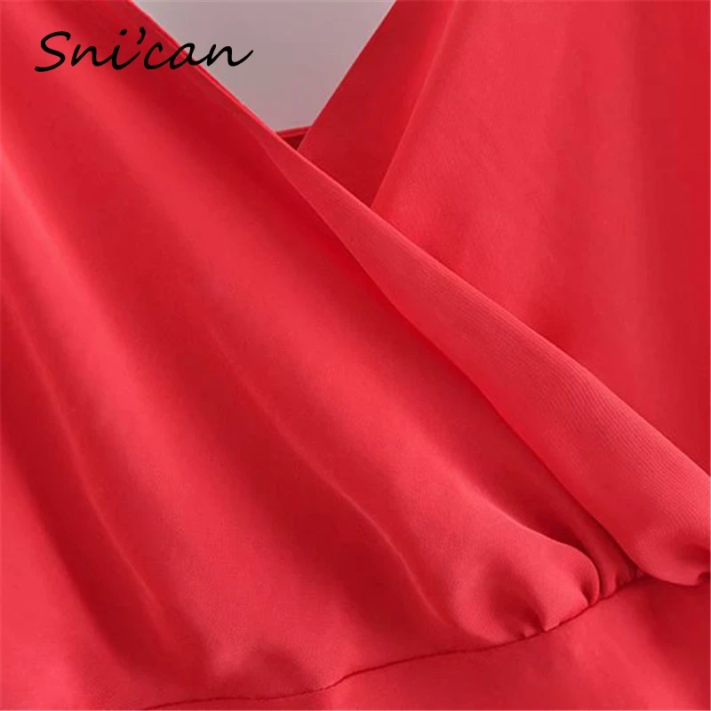 

Za Women Solid Red V Neck Split Satin Faux Silk Dress Buttons Slit Midi Robe Femme Vestido Largo Verano Mujer Sexy Summer 2021