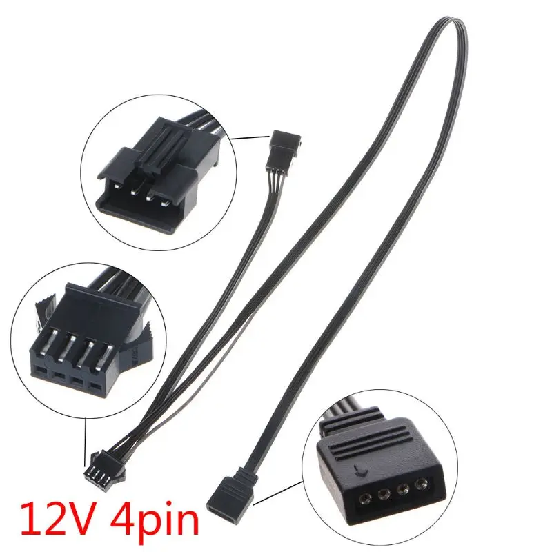 12V 4Pin RGB Соединительный кабель с разъемом кабеля PC чехол вентилятор Светодиодные