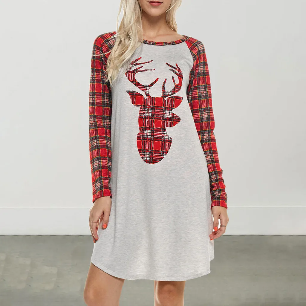 Merry christmas Платье женское с длинным рукавом леопардовое лоскутное цветное платье