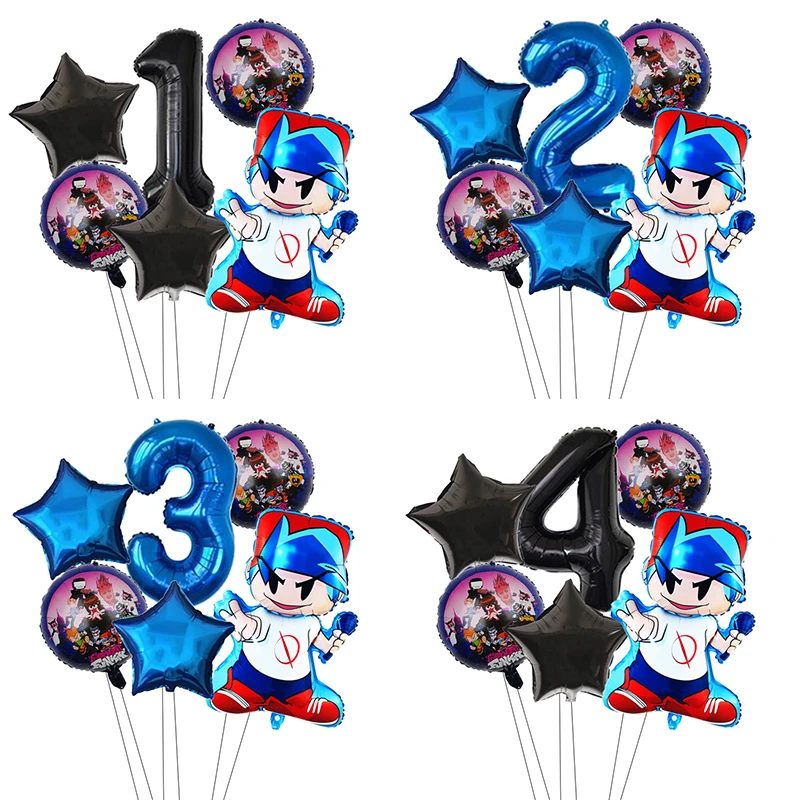 

Воздушный шар из алюминиевой пленки с тематикой пятничной ночи Funkin, украшение для дня рождения, Детские принадлежности для душа, детская иг...