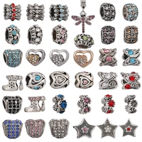 2pcslot new antique silver plated beaded pendants suitable for making branded womens bracelets and childrens gift sets c3 1