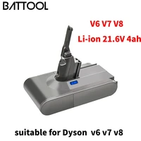 vacuum cleaner battery for dyson v6 v7 v8 4000mah 21 6v series sv07 sv09 sv10 sv12 dc62 dc58 rechargeable bateria
