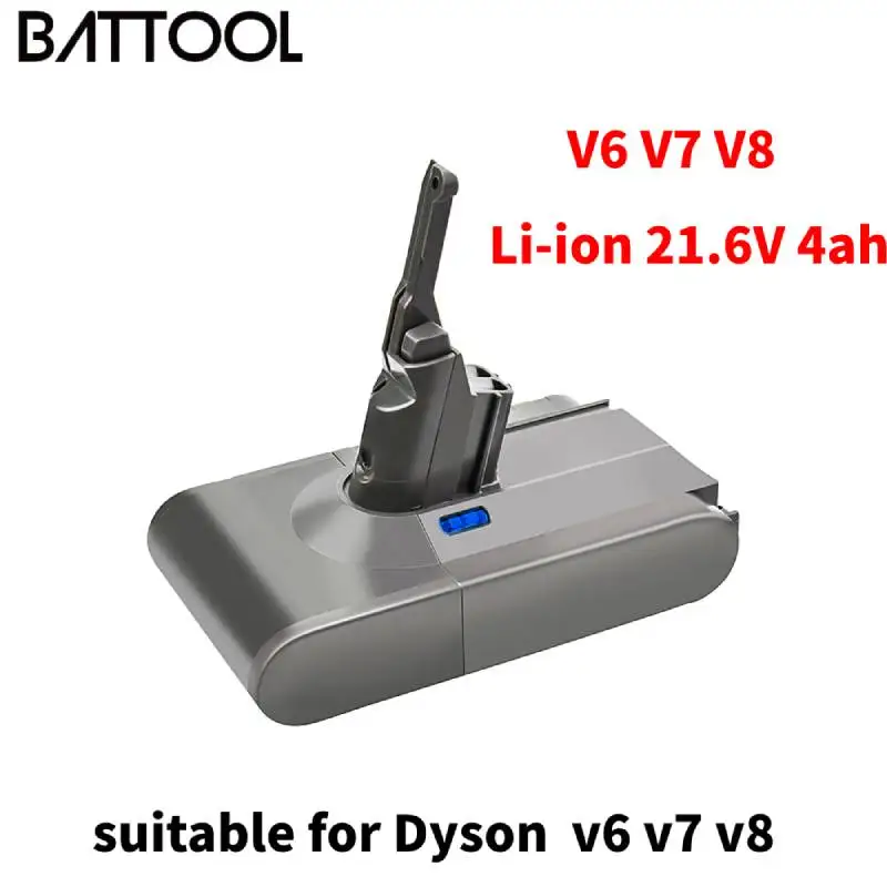 Vacuum Cleaner Battery for Dyson V6 V7 V8 4000mAh 21.6V Series SV07 SV09 SV10 SV12 DC62 DC58 Rechargeable Bateria | Электроника