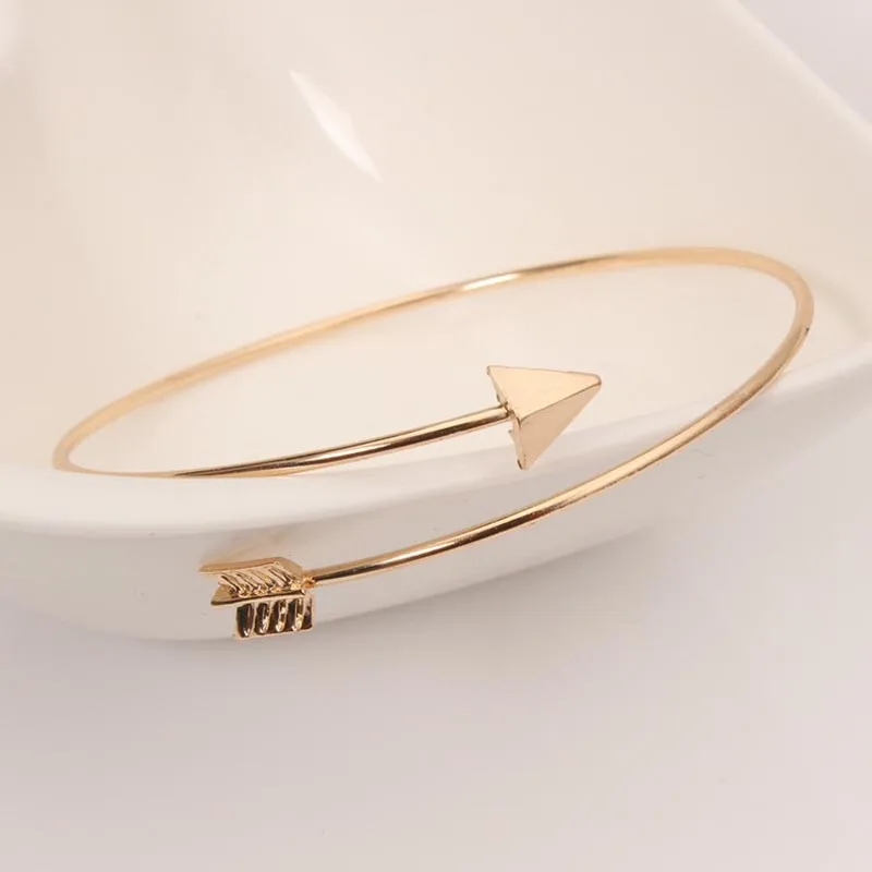 

Unisex Adjustable Open Arrow Bracelet Cuff Bangle Copper Black Gold And Silver Color Minimalism Bangle Jewelry