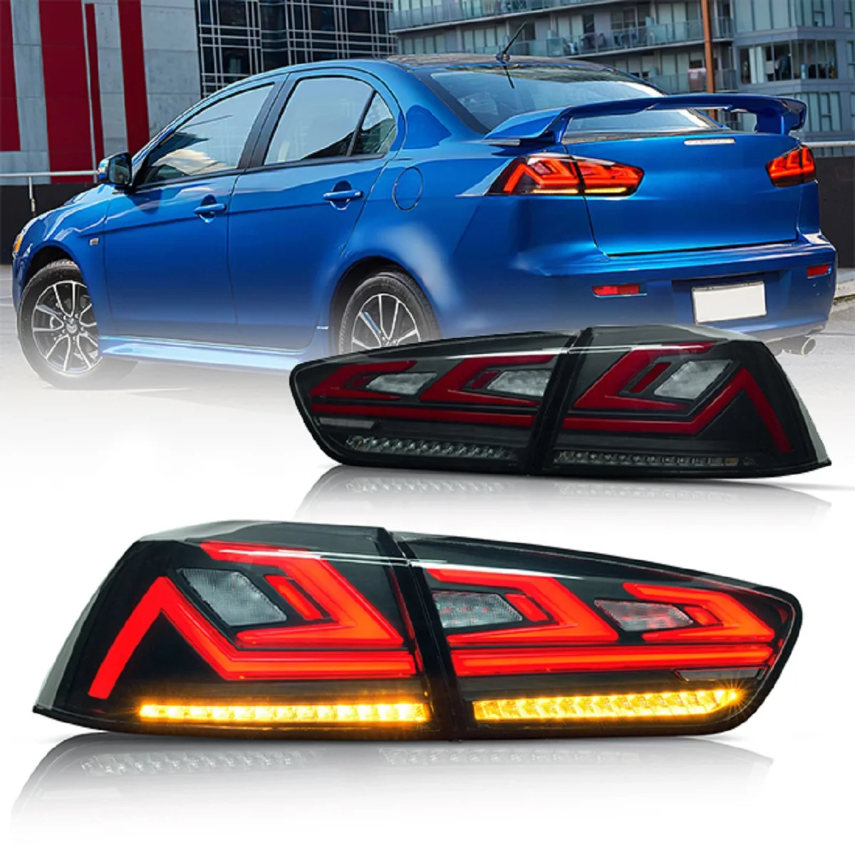 Светодиодные задние фары для Mitsubishi Lancer 2008-2017 - изображение