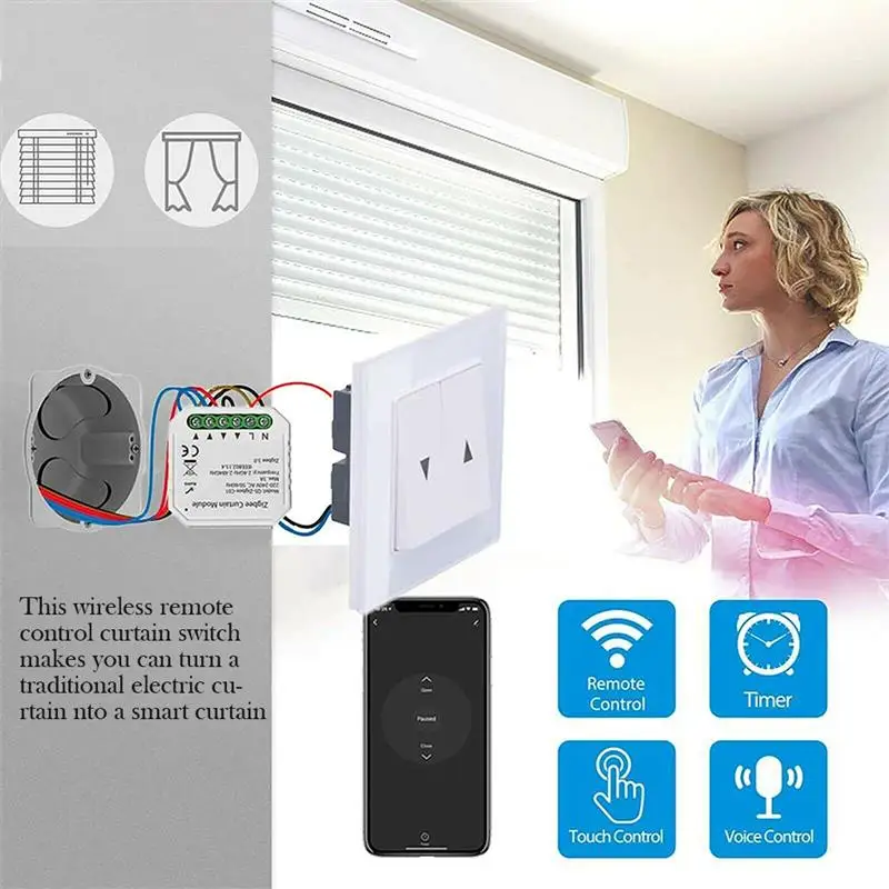 Модуль переключения штор Tuya Smart Life с Wi Fi устройство для роликовых затворов