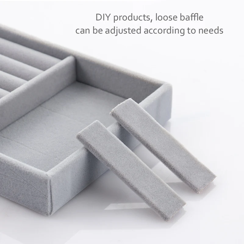 

Fashion Drawer Velvet Jewelry Storage Tray Ring Bracelet Gift Box Jewlery Organizer Earring Holder Jewelry Display Case