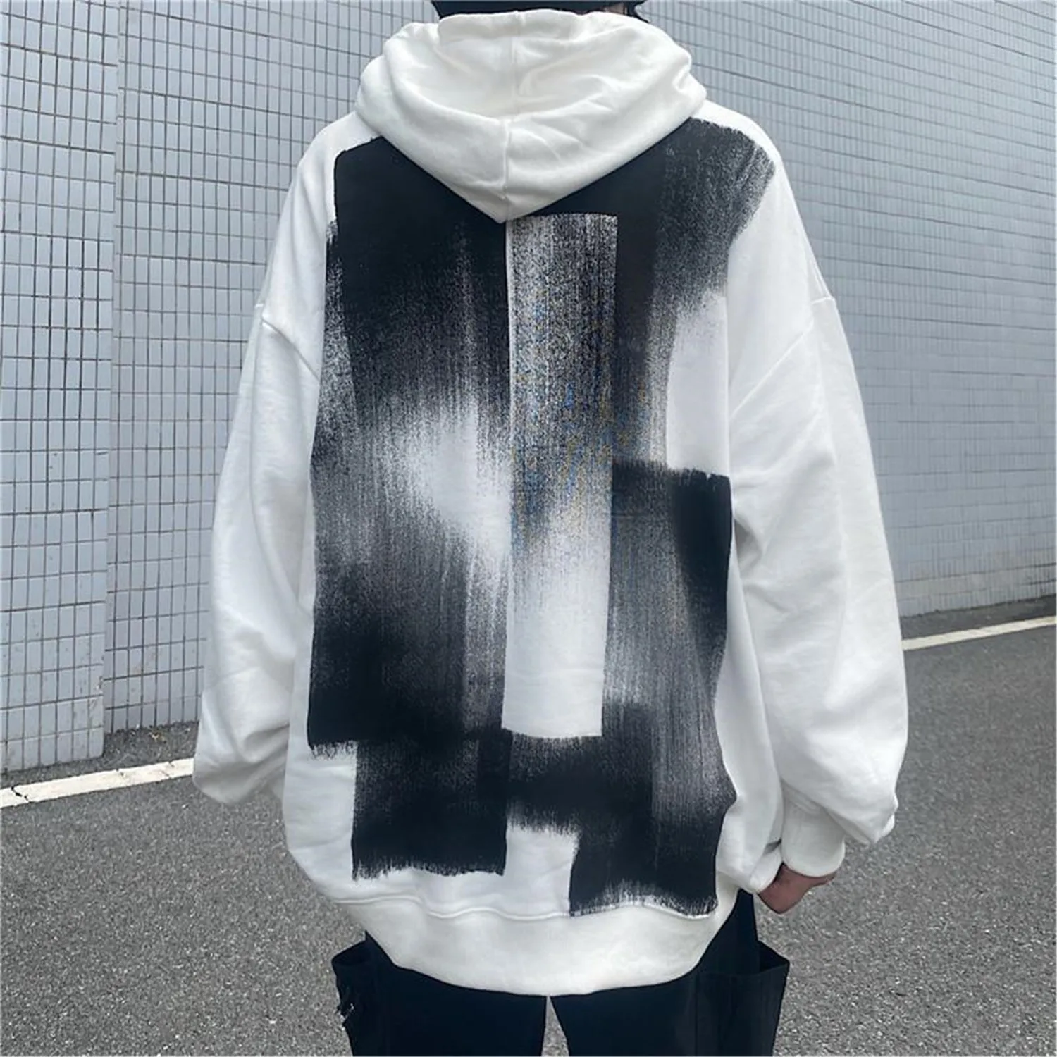 

Крутая Осенняя Толстовка в стиле хип-хоп, худи в японском стиле и стиле панк для мальчиков, Женские топы с длинным рукавом, уличная одежда, му...