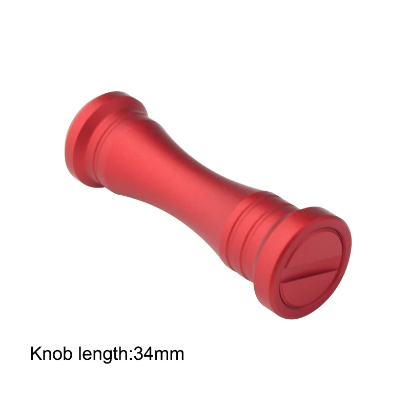 red EKFan Fishing Reel Handle Knob 34mm Aluminum Alloy Fish Tackle Dripping wheel Drum Spinning wheel Metal grip Equipment Accessory - Цвет: red