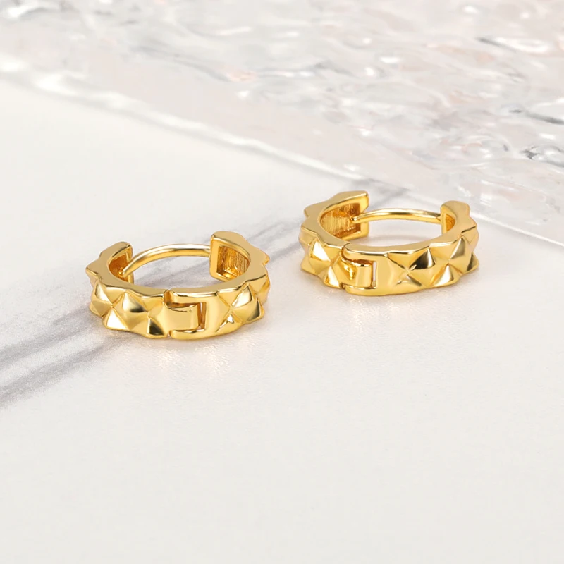 

Hot Sale Geometric Earrings Copper Irregular Bump Ear Buckle Lightweight Pierced Earring Fashion Casual Jewelry Gifts For Women