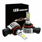 2 * Новинка Turbo 100W H4 H7 светодиодный лампы фары комплект H8 H9 H11 9005 HB3 9006 HB4 9012 белые Противотуманные фары 12V Светодиодный светильник COB чип
