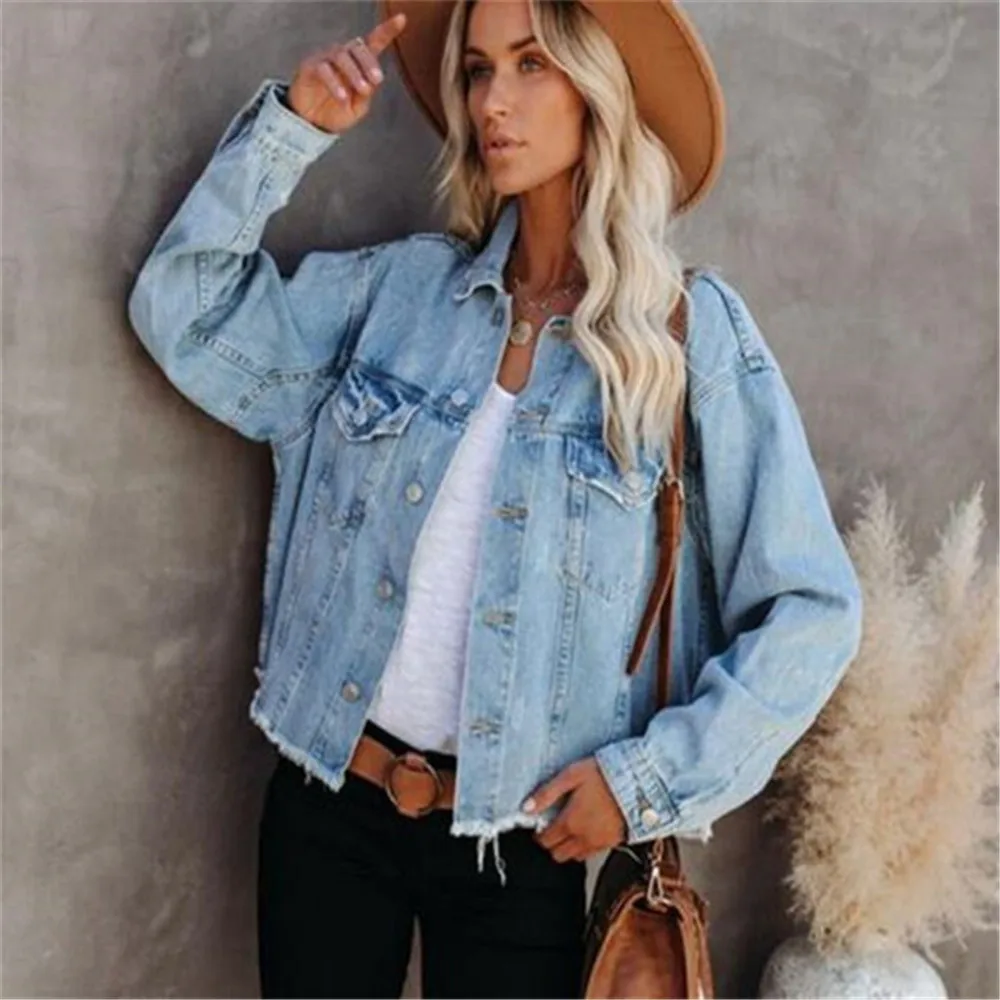 

denim jacket women's fringed 2021 spring autumn new loose short jackets