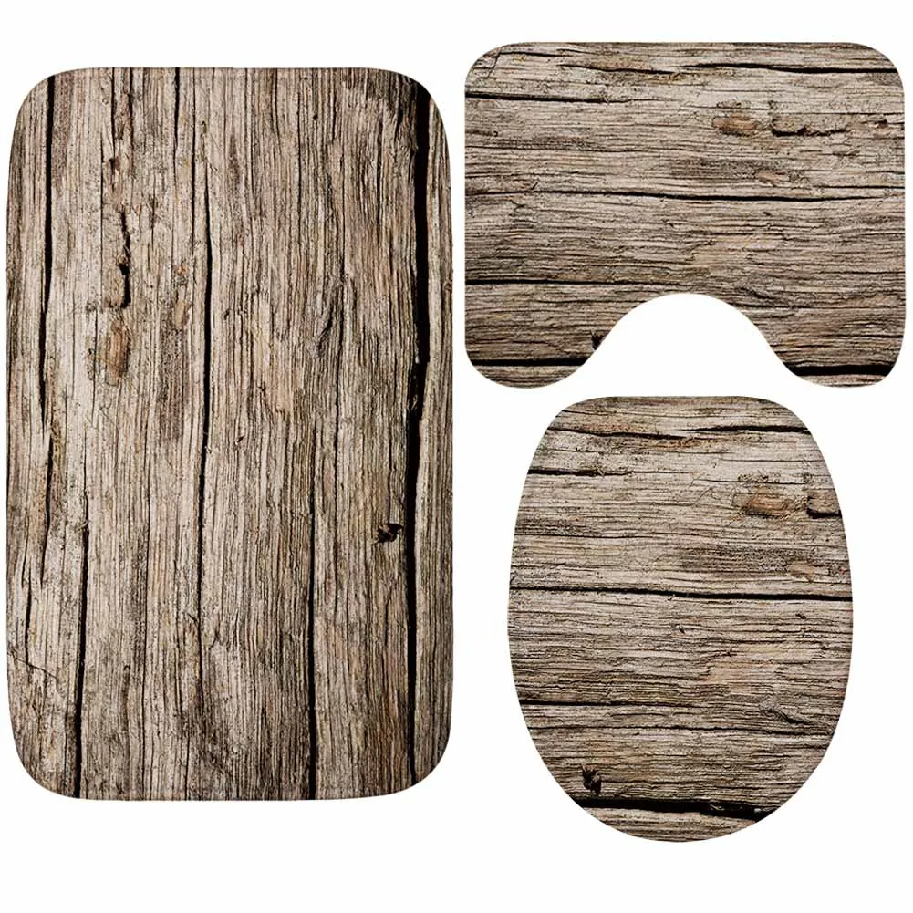 

Zeegle Non Slip Bath Mats Set Toilet Rugs Anti Slip Toilet Floor Rug Bathroom Carpets Set Toilet Lid Cover Shower Room Rug