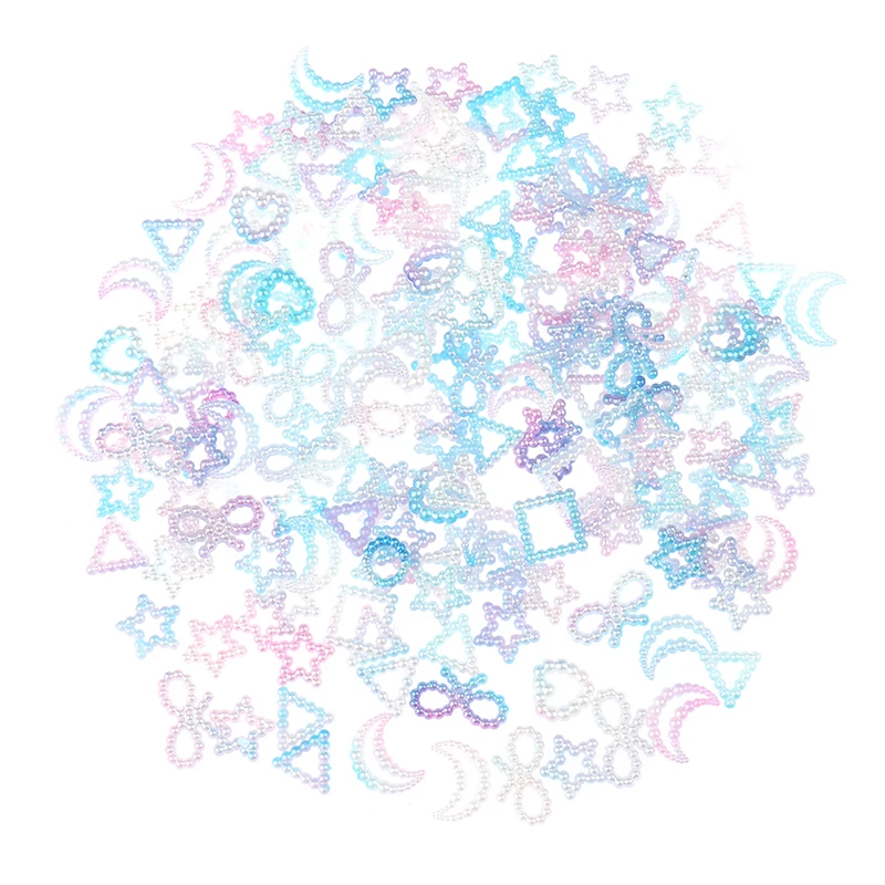 

Различные Красочные ABS жемчужные банты Сердце Flatback кабошоны DIY смолы амулеты формы Материал Луна Звезда Flatback