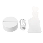 USB Новинка 7 цветов изменяющий палец сердце светодиодный ночсветильник 3D настольная лампа домашний декор