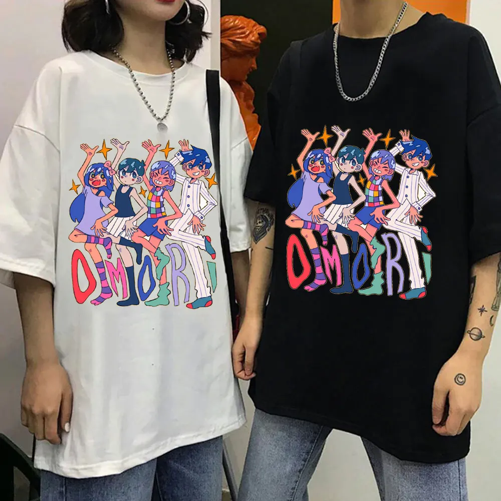 Футболка Omori из 100% чистого хлопка игра ролевая Аниме Omocat видеоигра для подростков