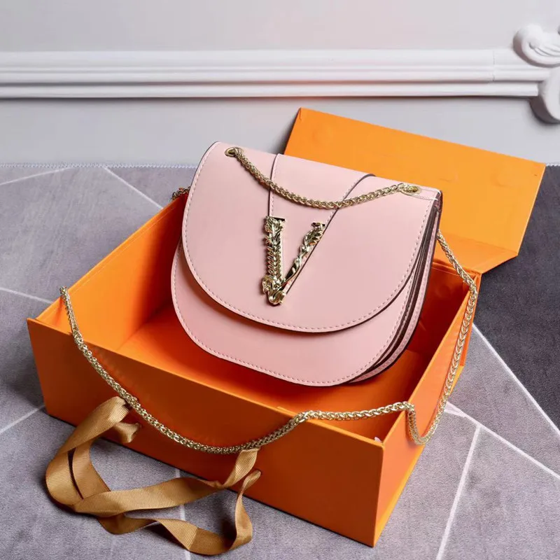 2021 New Fashion Famous Luxury Brand Chain Saddle Bag High Quality Leather Ladirs Crossbody Shoulder Bag  Purses and Handbags Cc