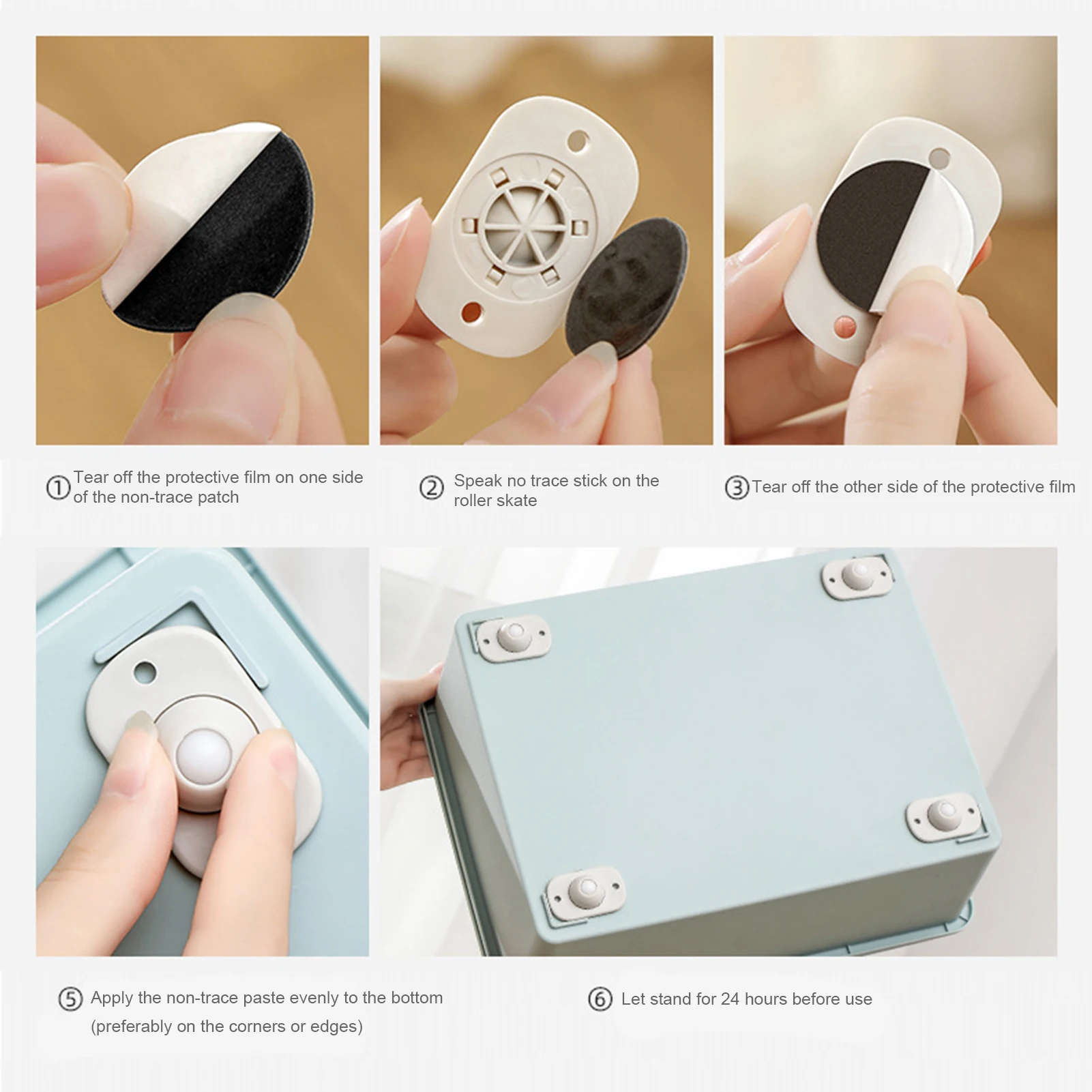 

4pcs/set Adhesive Ball Caster Wheels Ball Transfer Bearings for Container #WO