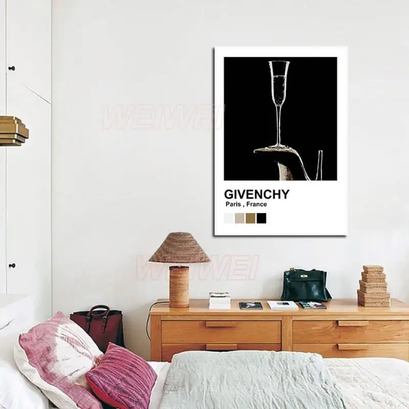 

Still Life Painting Home Decor Wood Wine Glass Canvas Poster Hd Print Picture for Bedroom and Living Room Frameless Style