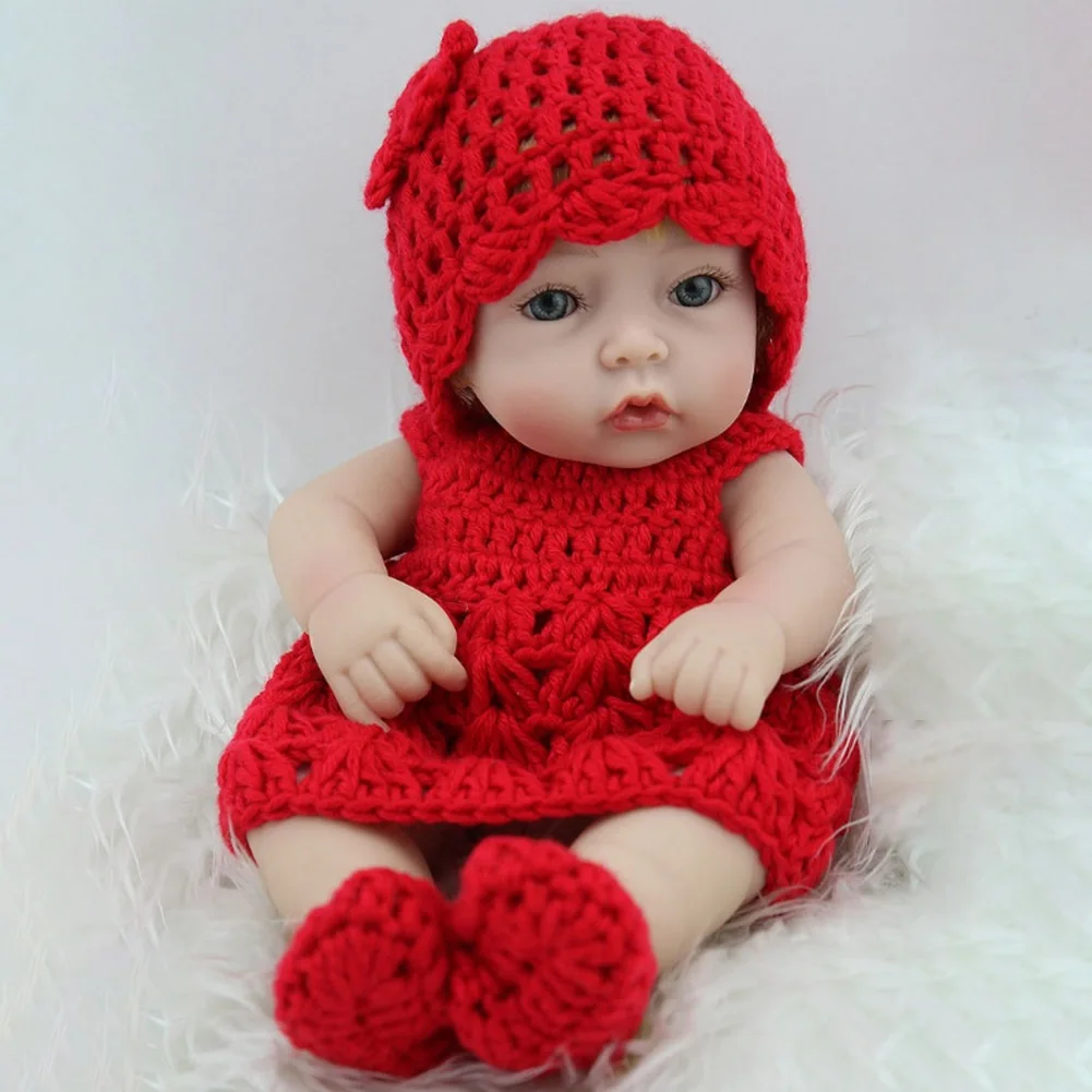 

Silicone Reborn Doll 26cm Alive Toddler Realistic Lifelike Real Girl Baby Doll Lol Birthday Christmas Play Toy For Children Gift