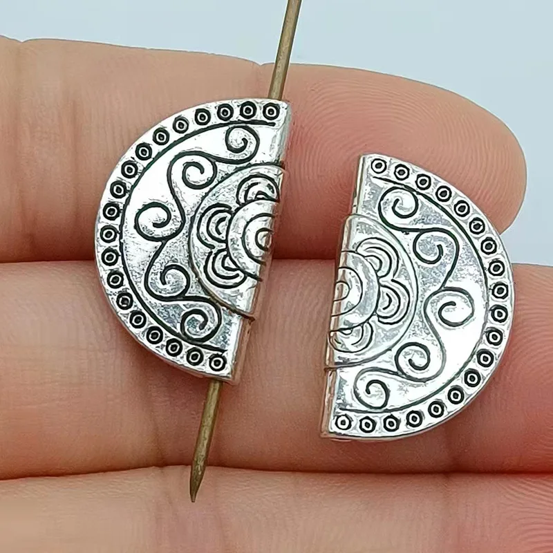 

10 pcs 20x13mm antique silver semicircle necklace bracelet earring connector for jewelry making DIY jewelry discovery