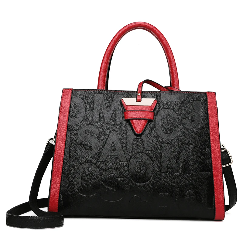 

Messenger Genuine Leather Bag Letter Printed Cross Body Bag 2020 New Trend One-Shoulder Portable Large Capacity Small Square Bag