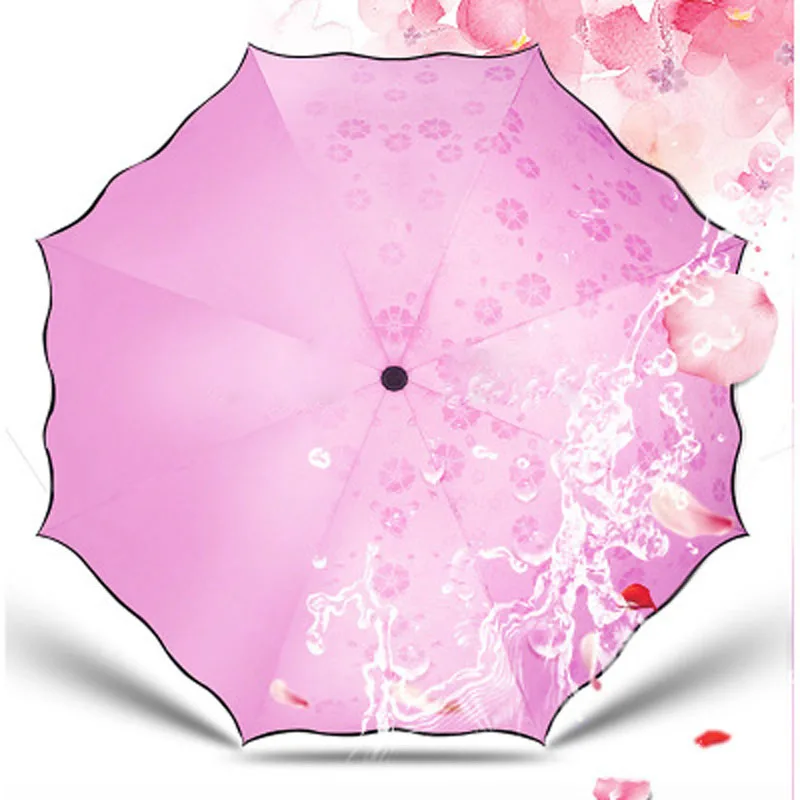 Портативный мини зонтик с цветущим солнечным зонтом для женщин защитой от