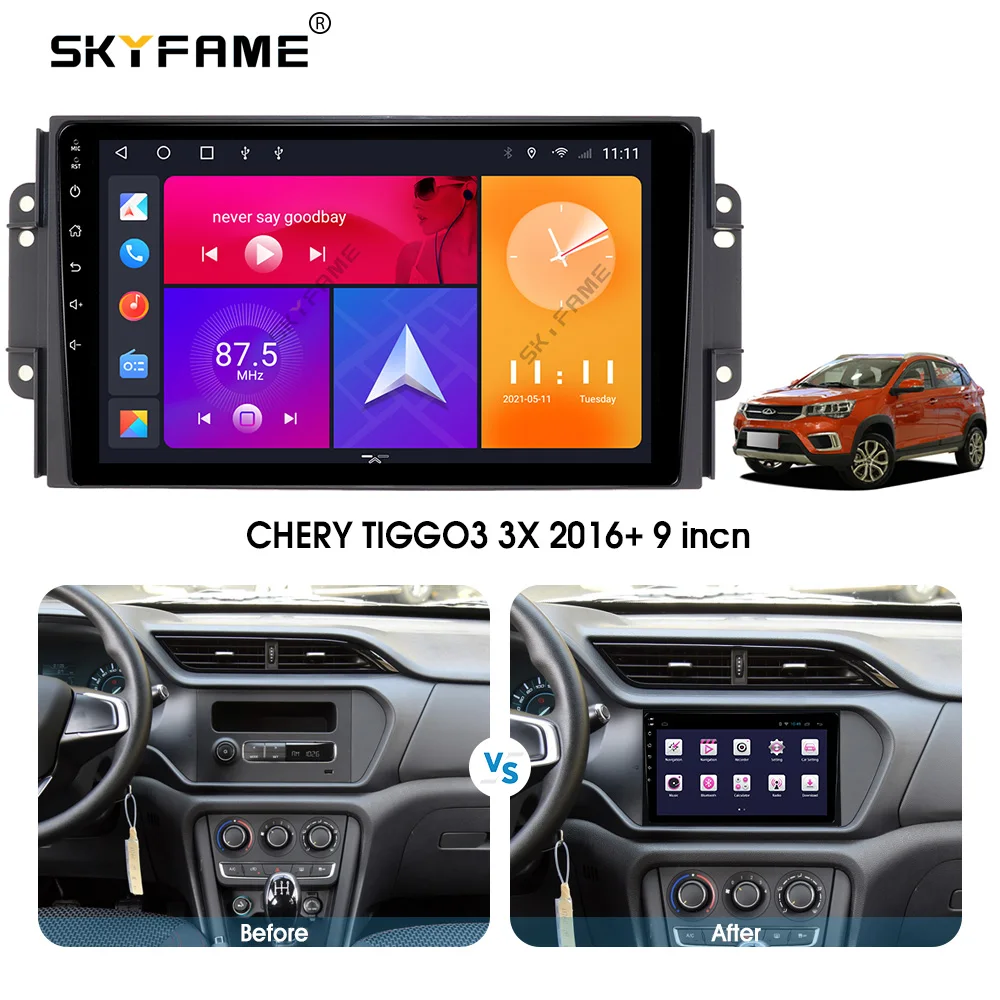 

SKYFAME Android Автомобильная Навигация Радио мультимедийный плеер для CHERY TIGGO 3 3x2016 + автомобильная стереосистема