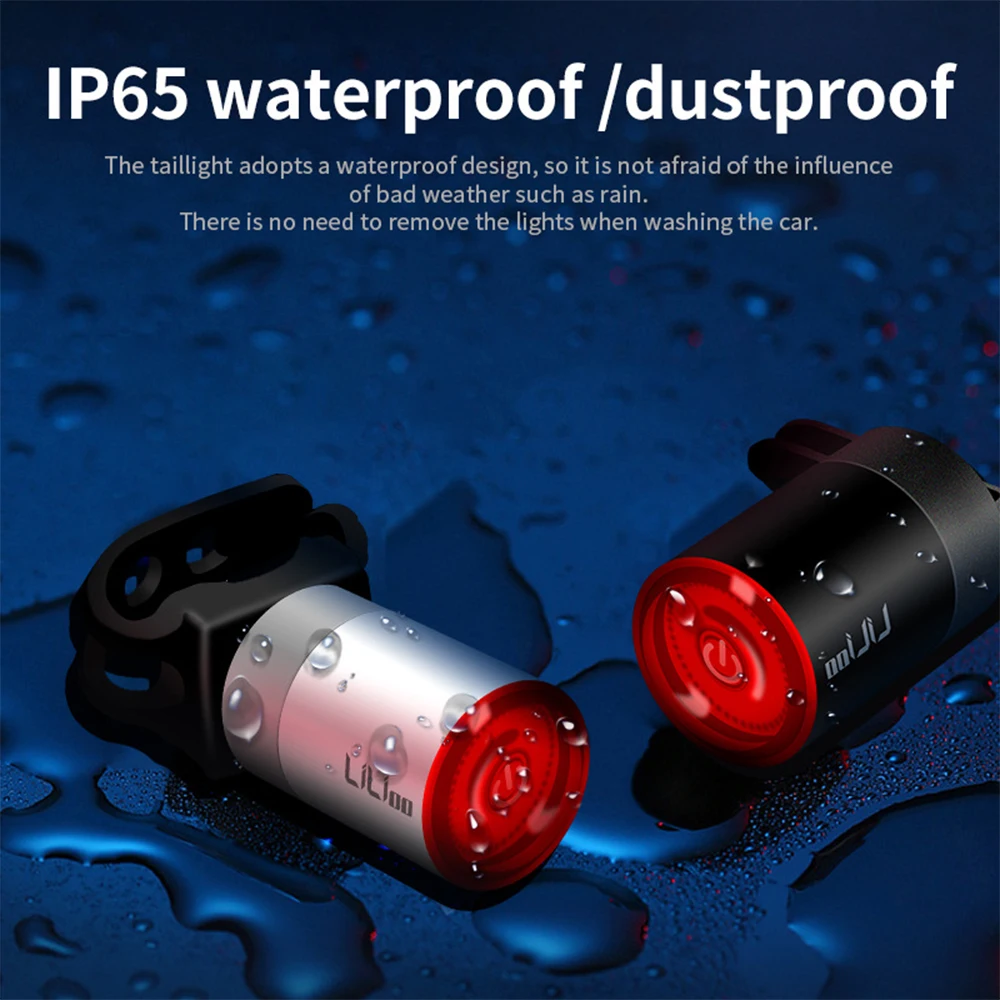 

Bicycle Brake Sensing Flashlight Smart Touch Sensor Tail Light Auto Start/Stop LED Waterproof Road bike MTB Rear taillights
