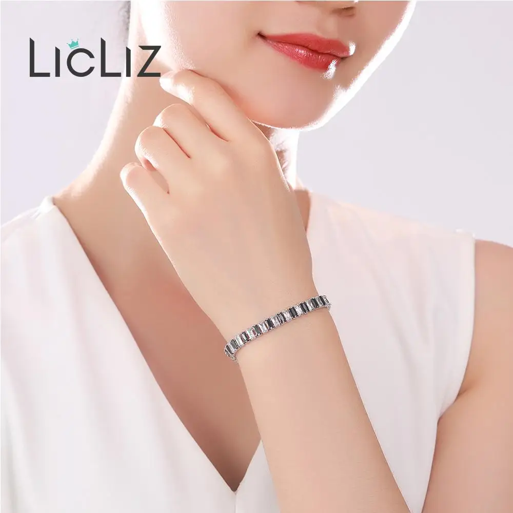 Женские теннисные браслеты из черного циркона с кристаллами | Украшения и